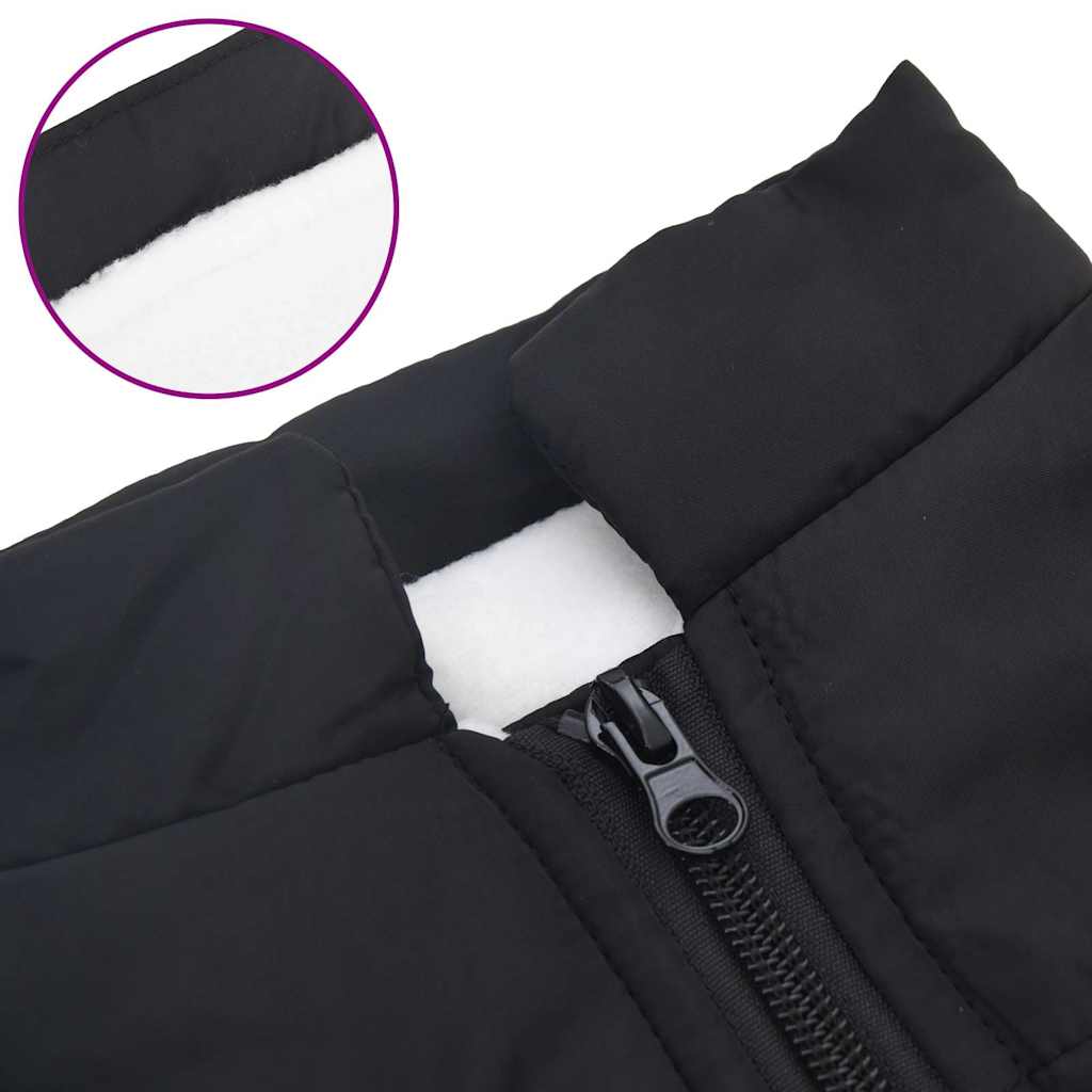 Bunda pro psa s postrojem nepromokavá reflexní černá L24