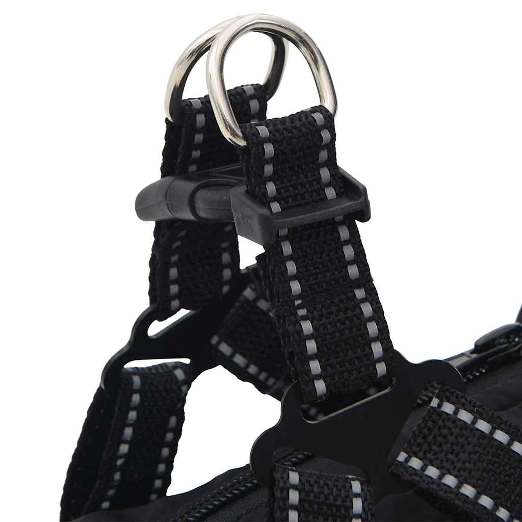 Bunda pro psa s postrojem nepromokavá reflexní černá L40
