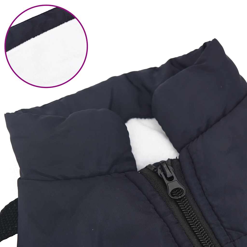Bunda pro psa s postrojem nepromokavá reflexní tmavě modrá L28
