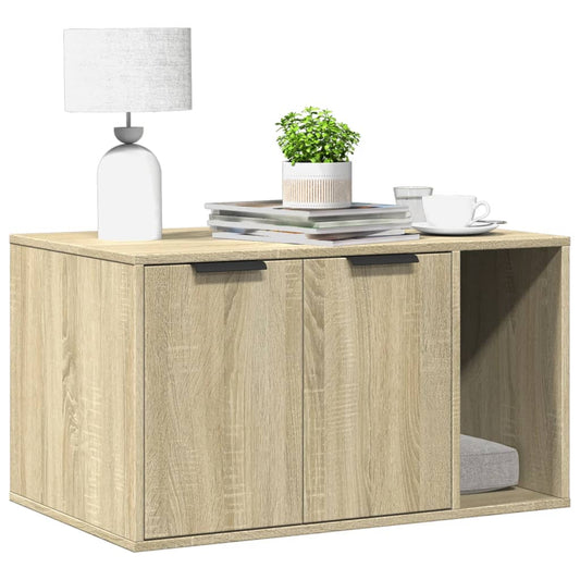 Skříňka na kočičí záchod dub sonoma 80x50x45cm kompozitní dřevo