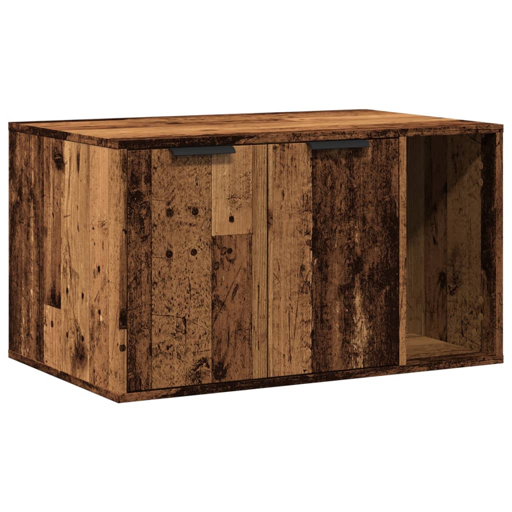 Skříňka na kočičí záchod old wood 80x50x45 cm kompozitní dřevo