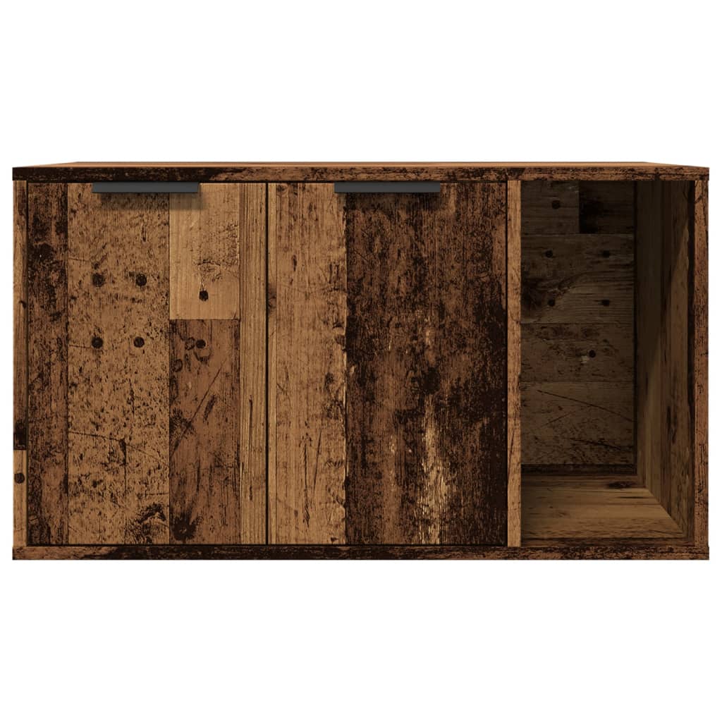 Skříňka na kočičí záchod old wood 80x50x45 cm kompozitní dřevo