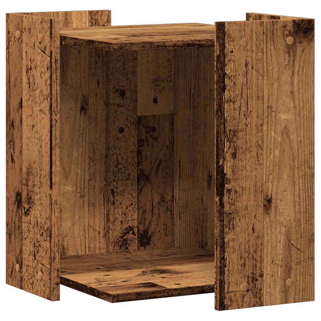 Skříňka na kočičí záchod old wood 42x42x51 cm kompozitní dřevo