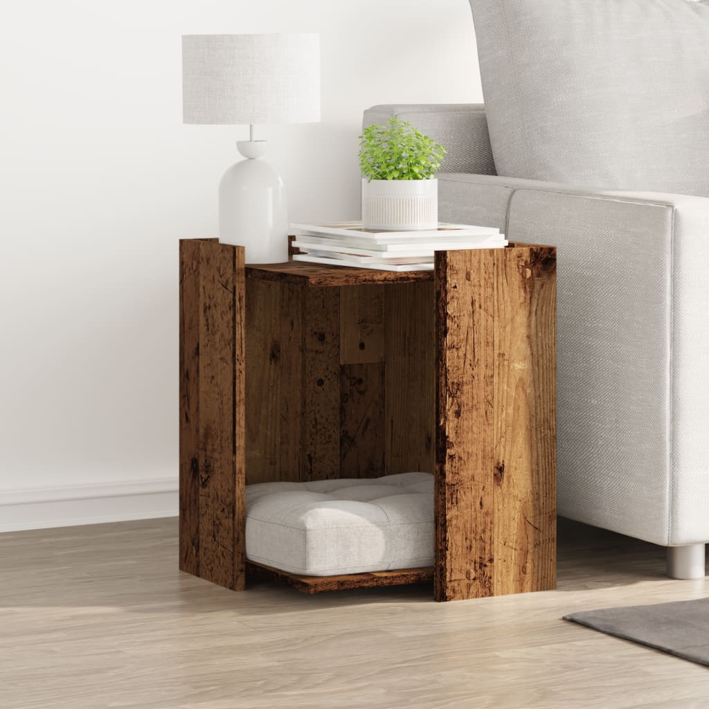 Skříňka na kočičí záchod old wood 42x42x51 cm kompozitní dřevo