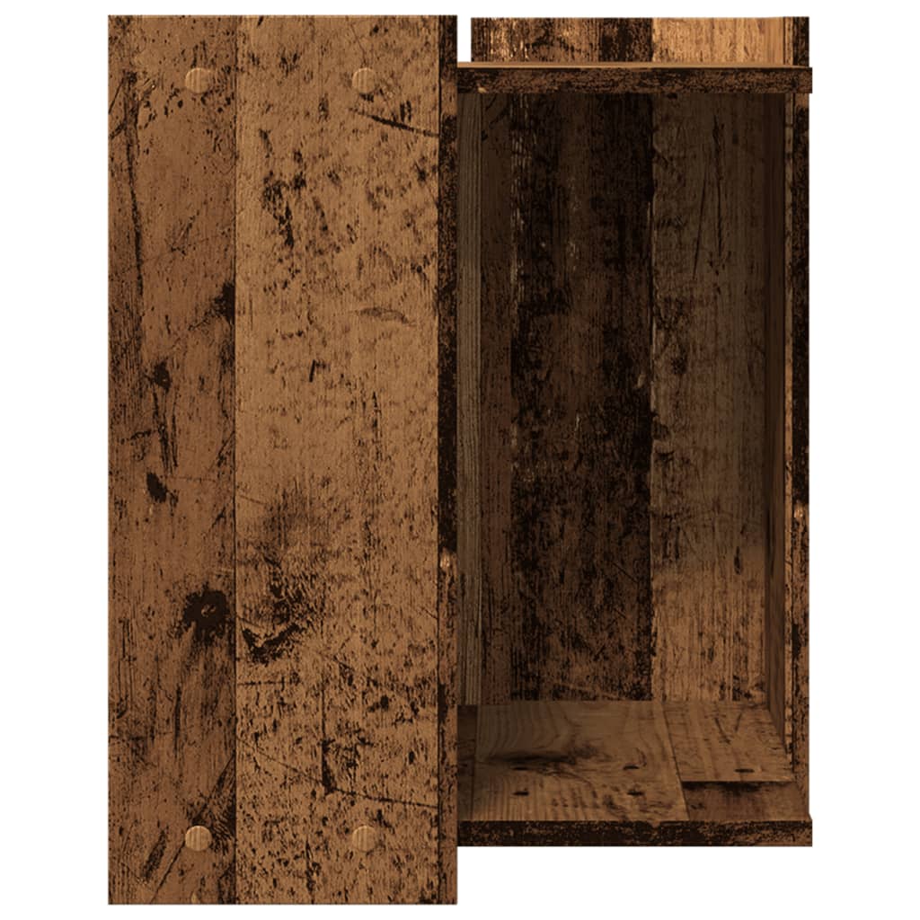 Skříňka na kočičí záchod old wood 42x42x51 cm kompozitní dřevo