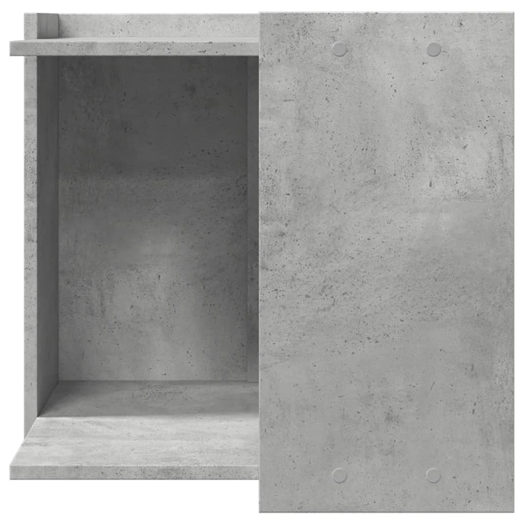 Skříňka na kočičí záchod betonově šedá 53 x 53 x 51 cm kompozit