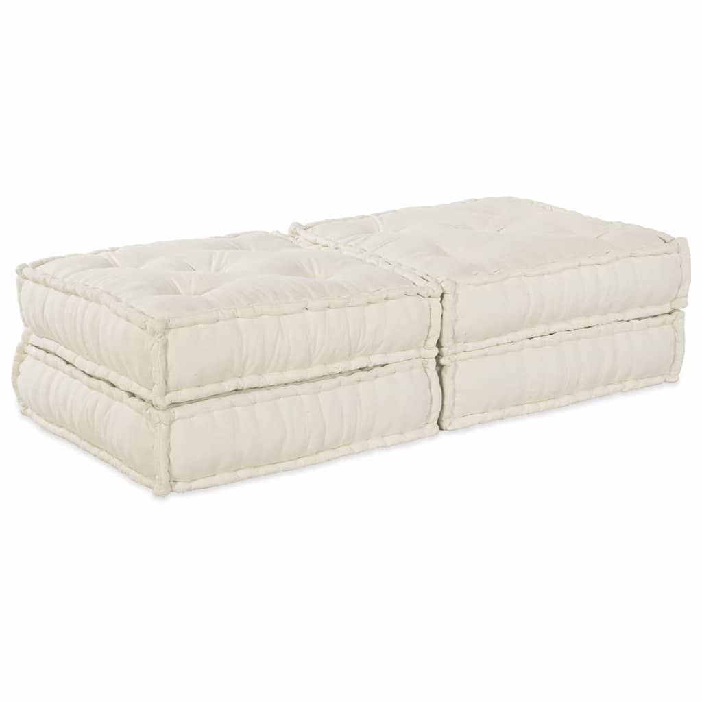 Modulární pohovka 2 pcs Krémová 70 x 70 x 36 cm textil