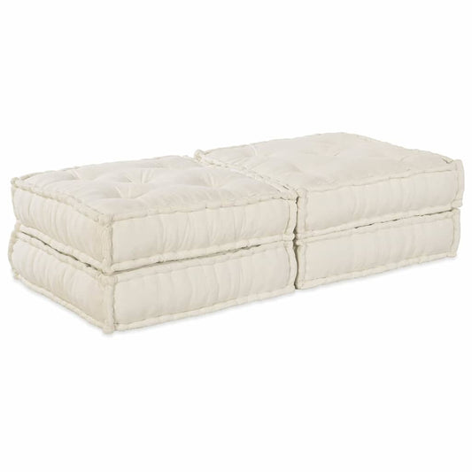 Modulární pohovka 2 pcs Krémová 70 x 70 x 36 cm textil
