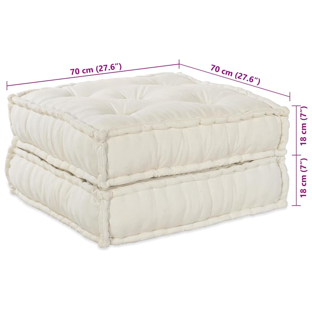 Modulární pohovka 2 pcs Krémová 70 x 70 x 36 cm textil