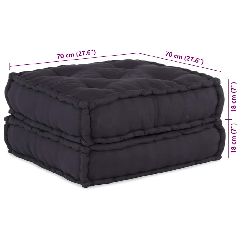 Modulární pohovka 2 pcs Antracit 70 x 70 x 36 cm textil