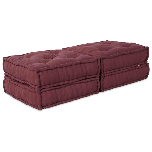 Modulární pohovka 2 pcs Bordó 70 x 70 x 36 cm textil
