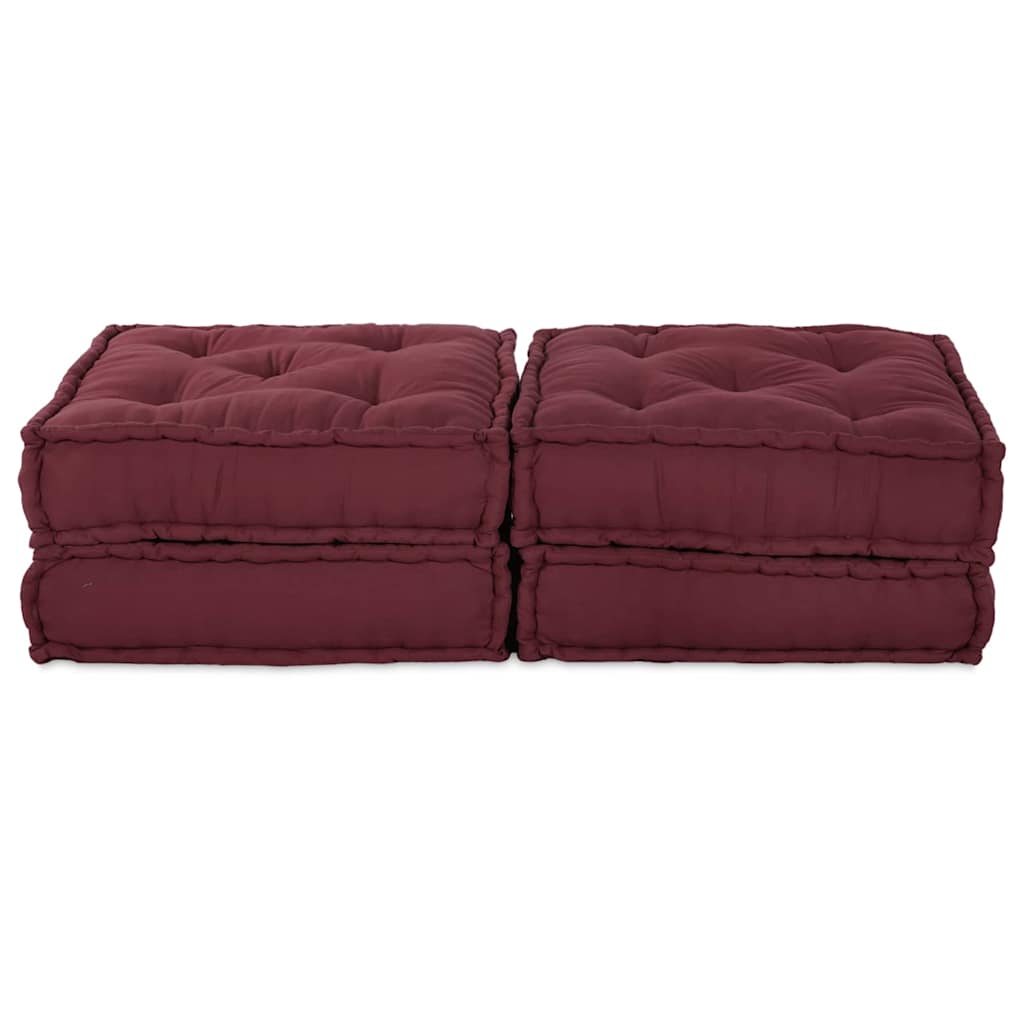 Modulární pohovka 2 pcs Bordó 70 x 70 x 36 cm textil