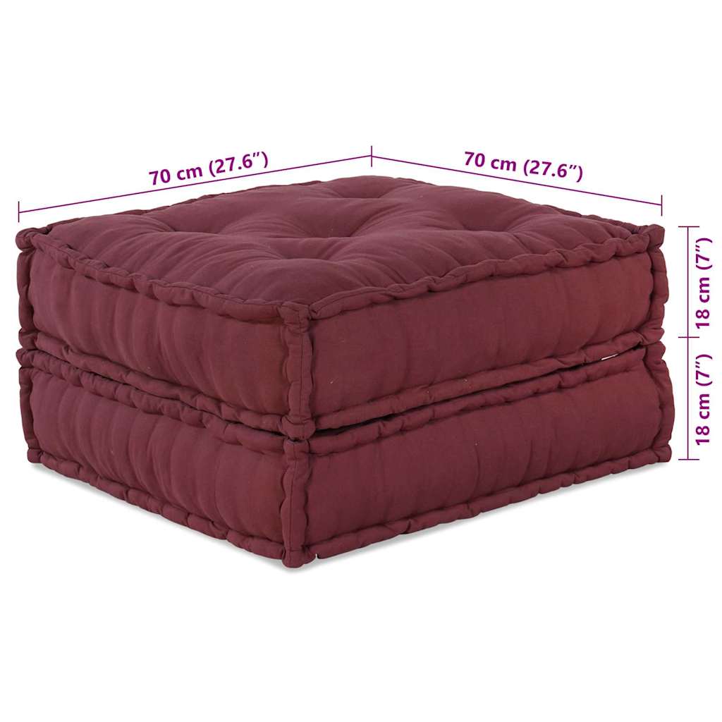 Modulární pohovka 2 pcs Bordó 70 x 70 x 36 cm textil
