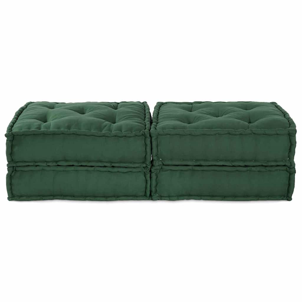 Modulární pohovka 2 pcs Zelená 70 x 70 x 36 cm textil