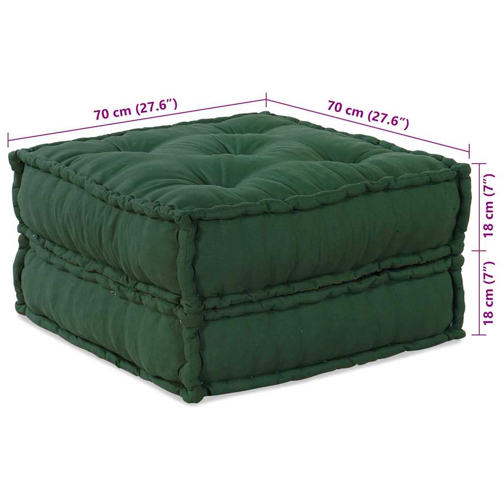 Modulární pohovka 2 pcs Zelená 70 x 70 x 36 cm textil