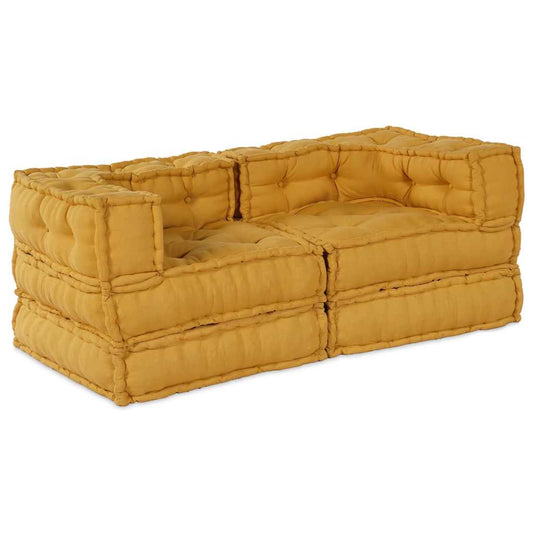 Modulární pohovka 2 pcs Žlutá 70 x 70 x 56 cm textil