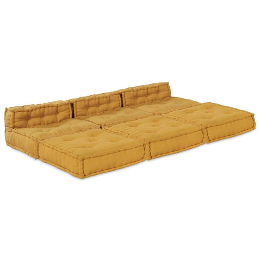 Modulární pohovka 4 pcs Žlutá 70 x 70 x 56 cm textil