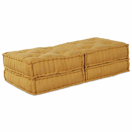 Modulární pohovka 2 pcs Žlutá 70 x 70 x 36 cm textil