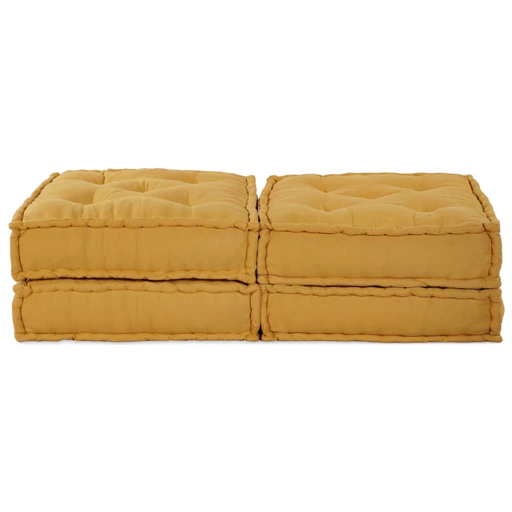 Modulární pohovka 2 pcs Žlutá 70 x 70 x 36 cm textil