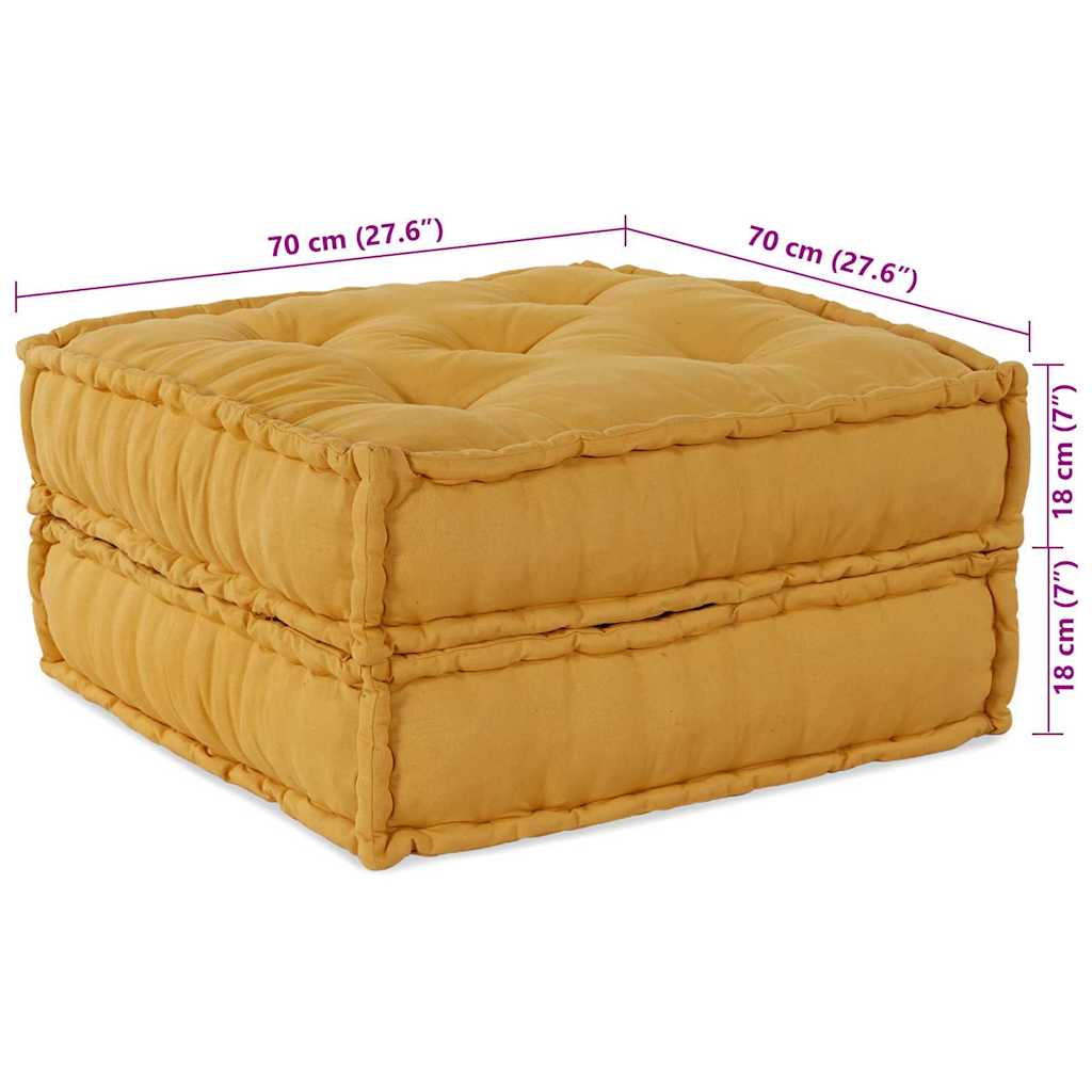 Modulární pohovka 2 pcs Žlutá 70 x 70 x 36 cm textil