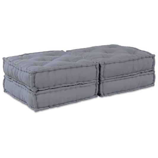 Modulární pohovka 2 pcs Šedá 70 x 70 x 36 cm textil