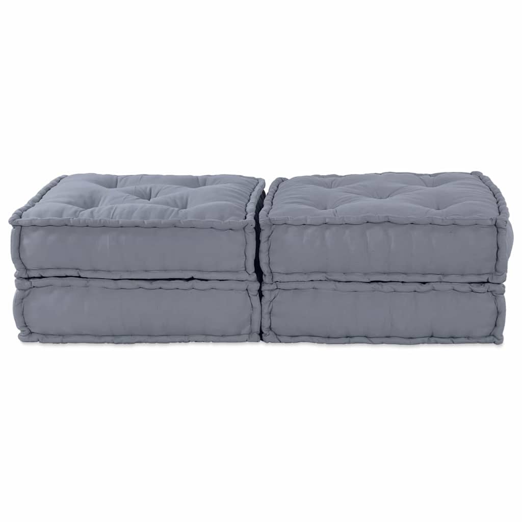 Modulární pohovka 2 pcs Šedá 70 x 70 x 36 cm textil