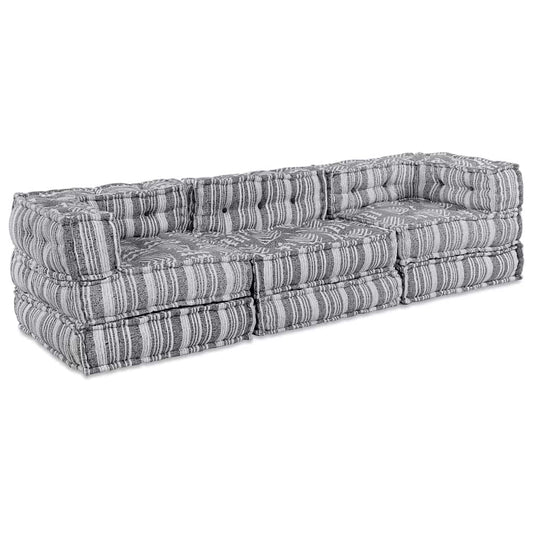 Modulární pohovka 3 pcs Světle šedá 70 x 70 x 56 cm textil