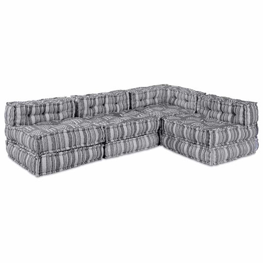 Modulární pohovka 4 pcs Světle šedá 70 x 70 x 56 cm textil