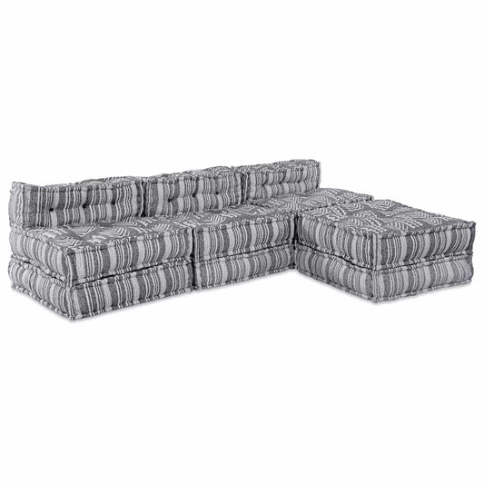 Modulární pohovka 4 pcs Světle šedá 70 x 70 x 56 cm textil