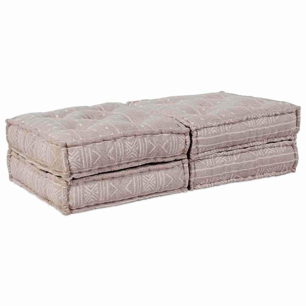 Modulární pohovka 2 pcs Světle hnědá 70 x 70 x 36 cm textil