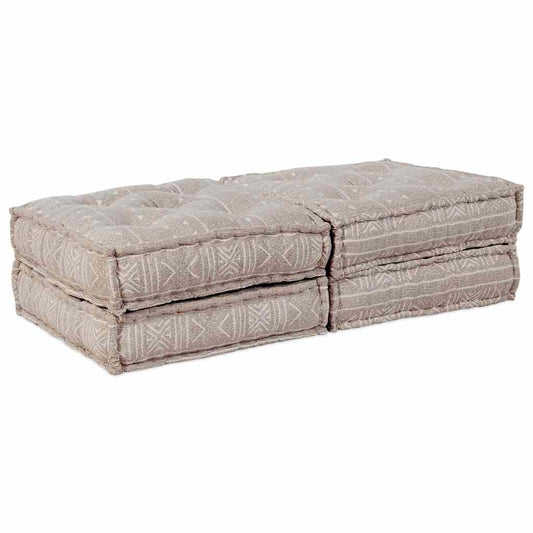 Modulární pohovka 2 pcs Světle hnědá 70 x 70 x 36 cm textil