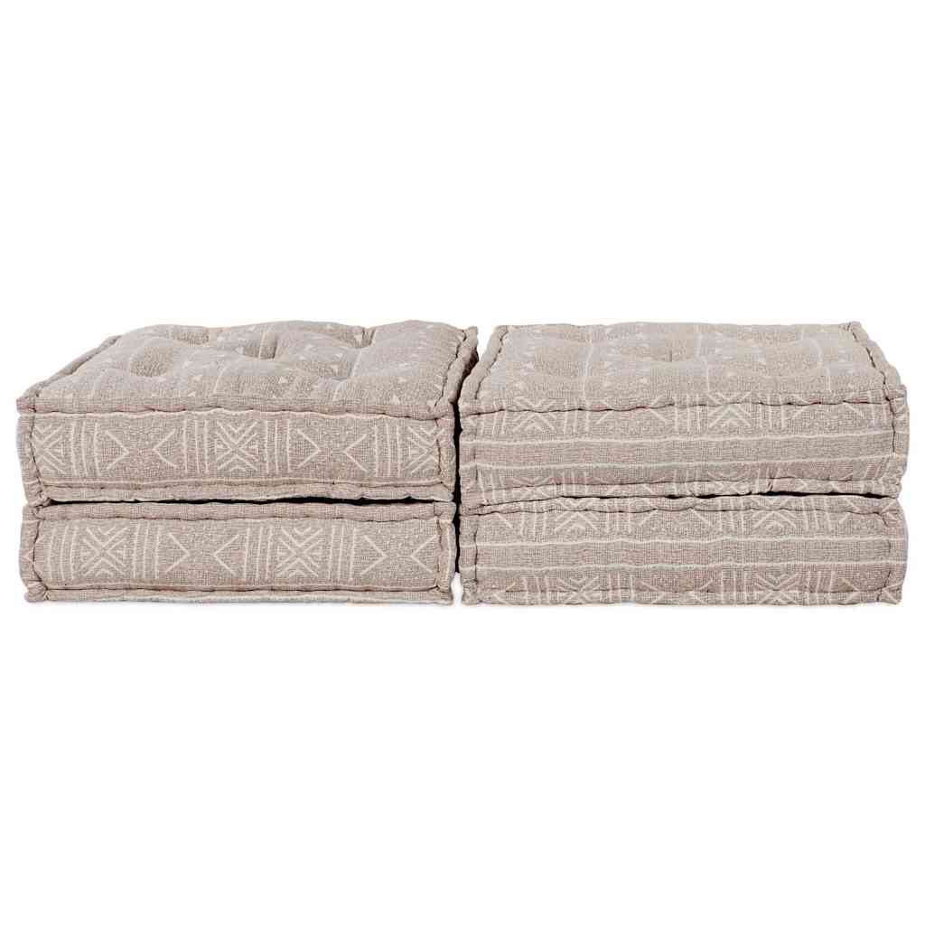 Modulární pohovka 2 pcs Světle hnědá 70 x 70 x 36 cm textil
