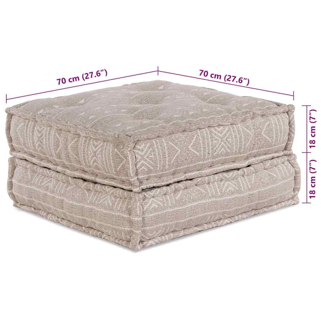 Modulární pohovka 2 pcs Světle hnědá 70 x 70 x 36 cm textil