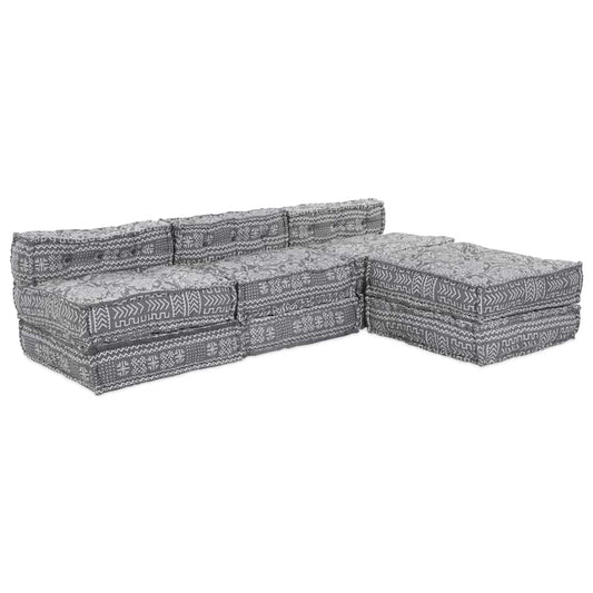 Modulární pohovka 4 pcs Světle šedá 70 x 70 x 56 cm textil