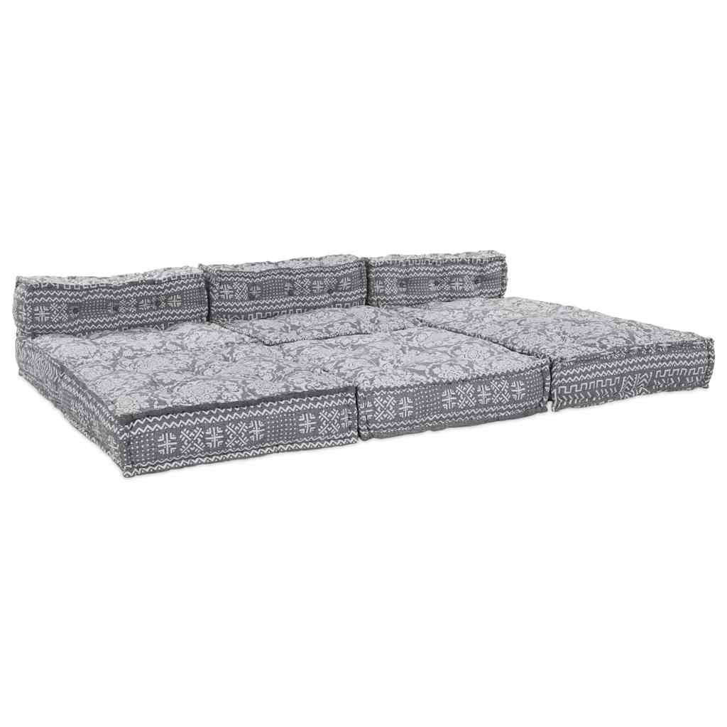 Modulární pohovka 4 pcs Světle šedá 70 x 70 x 56 cm textil
