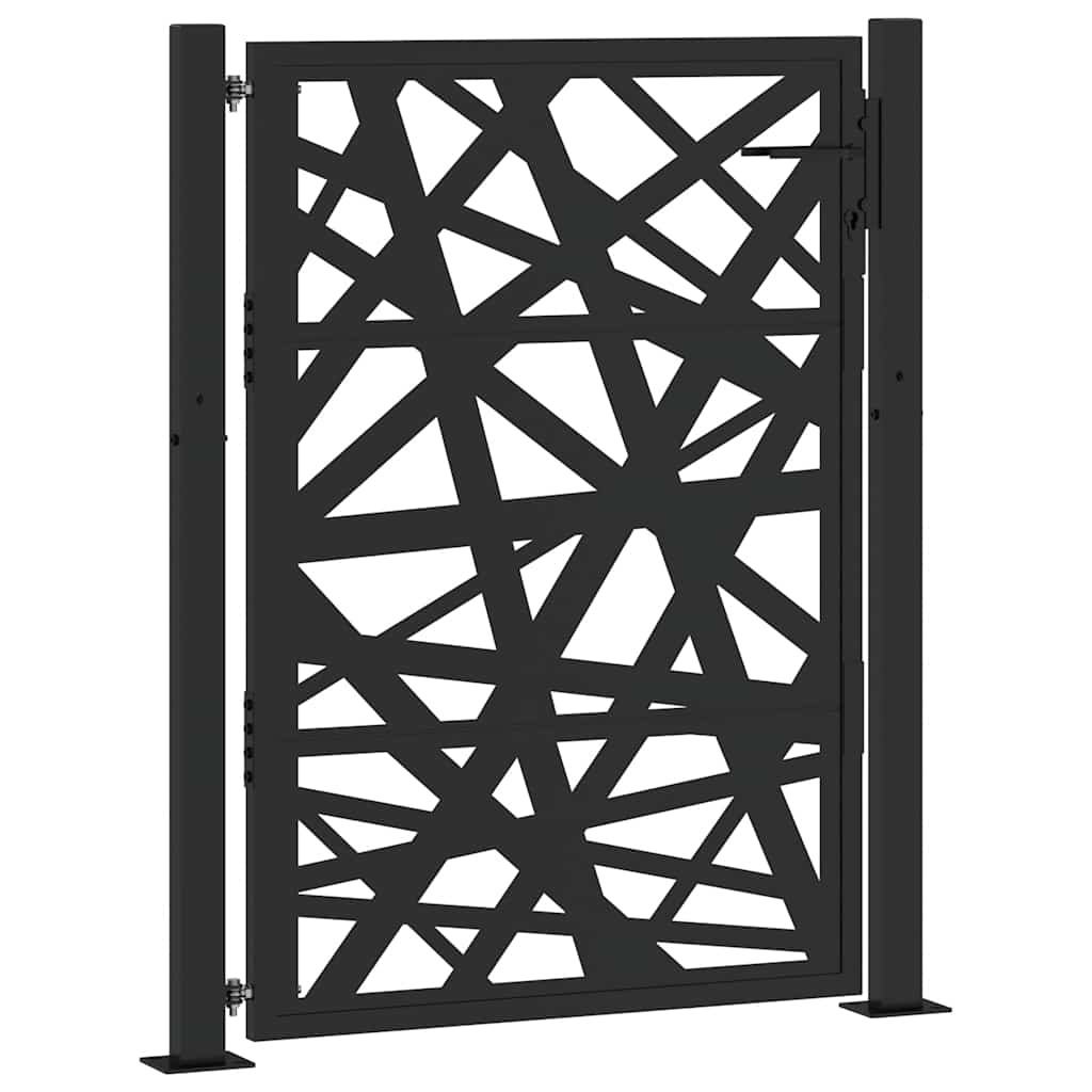 Zahradní branka černá 105x130 cm ocel design lehkou