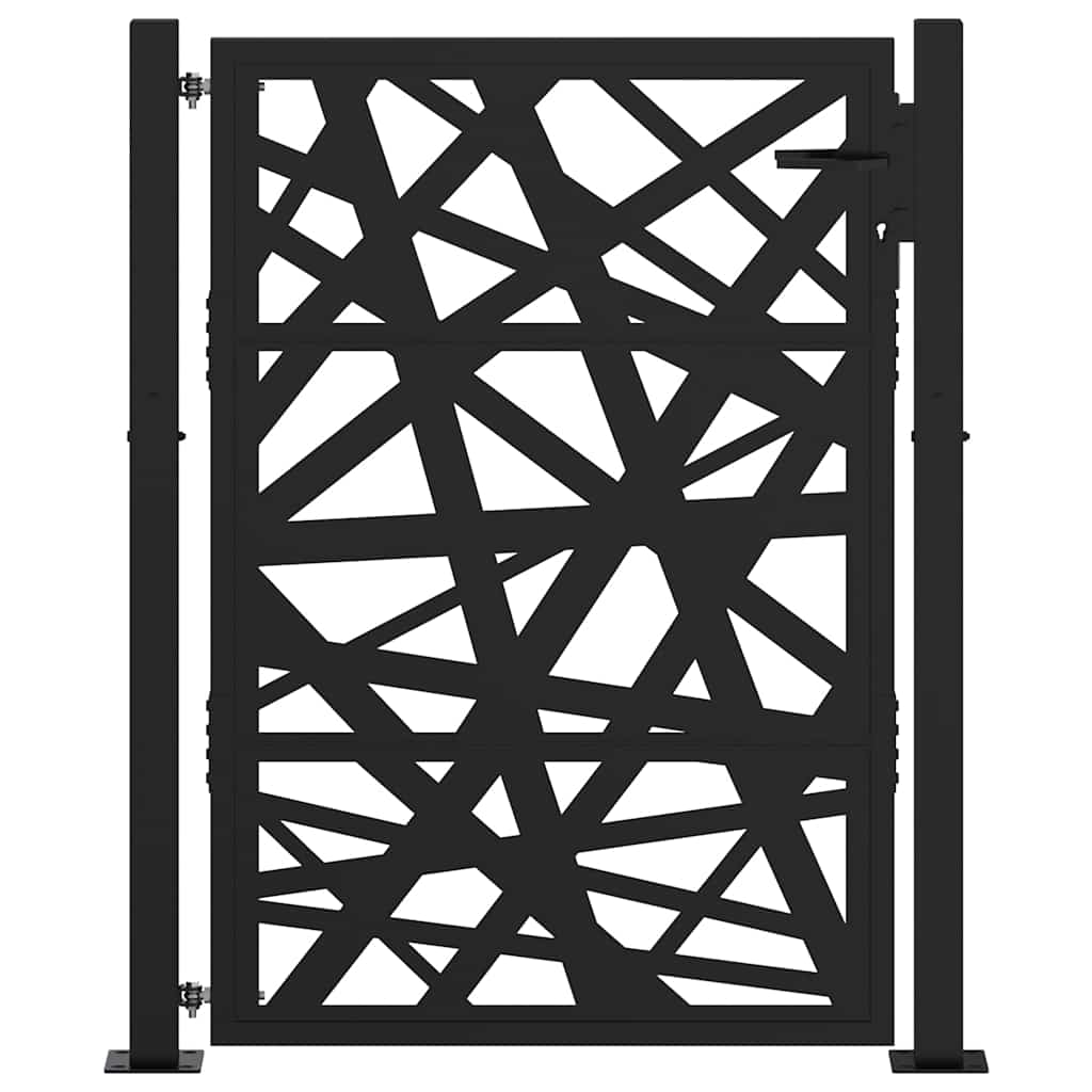 Zahradní branka černá 105x130 cm ocel design lehkou