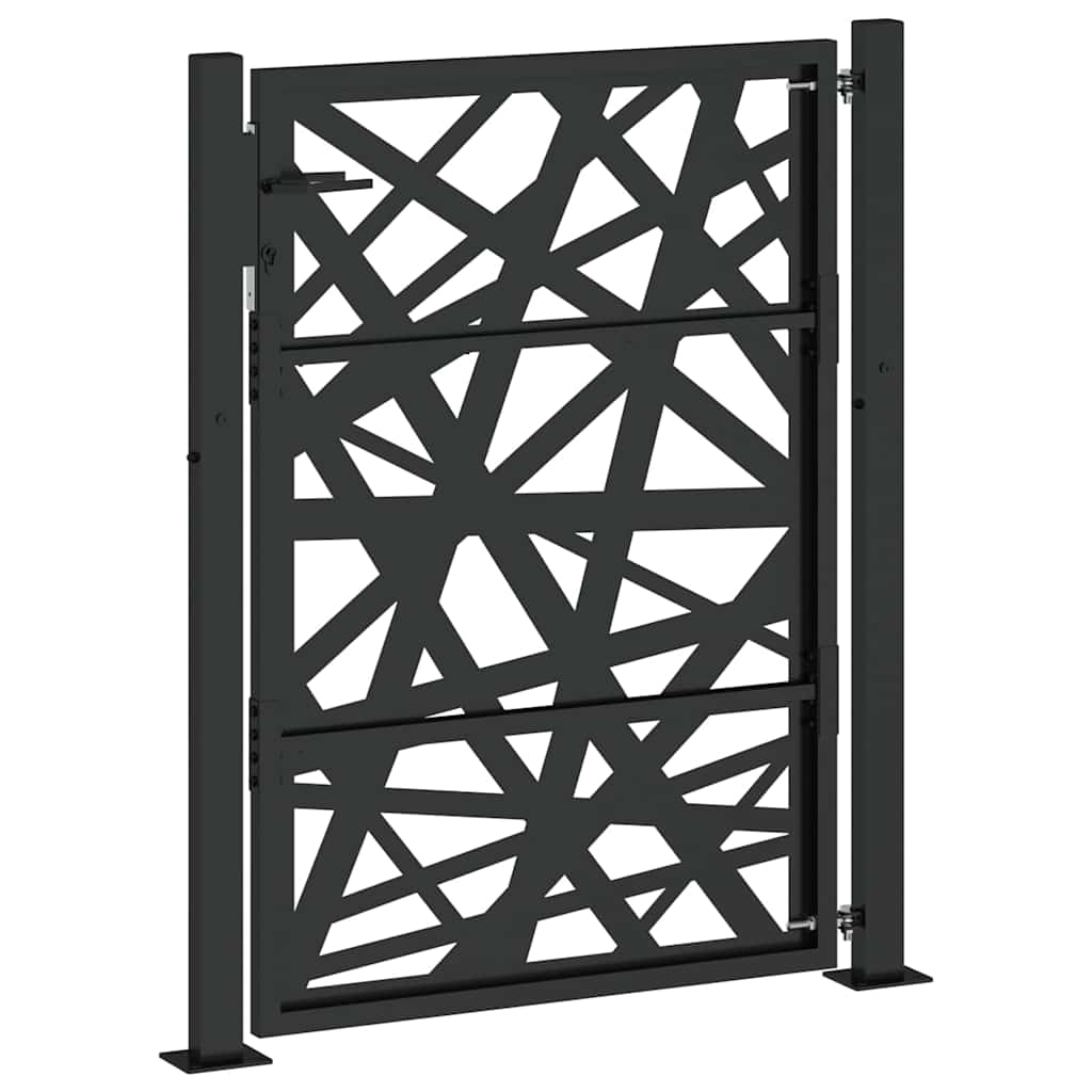 Zahradní branka černá 105x130 cm ocel design lehkou