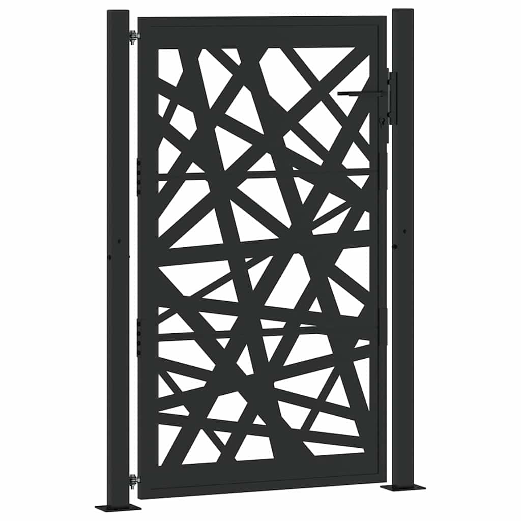 Zahradní branka černá 105x155 cm ocel design lehkou