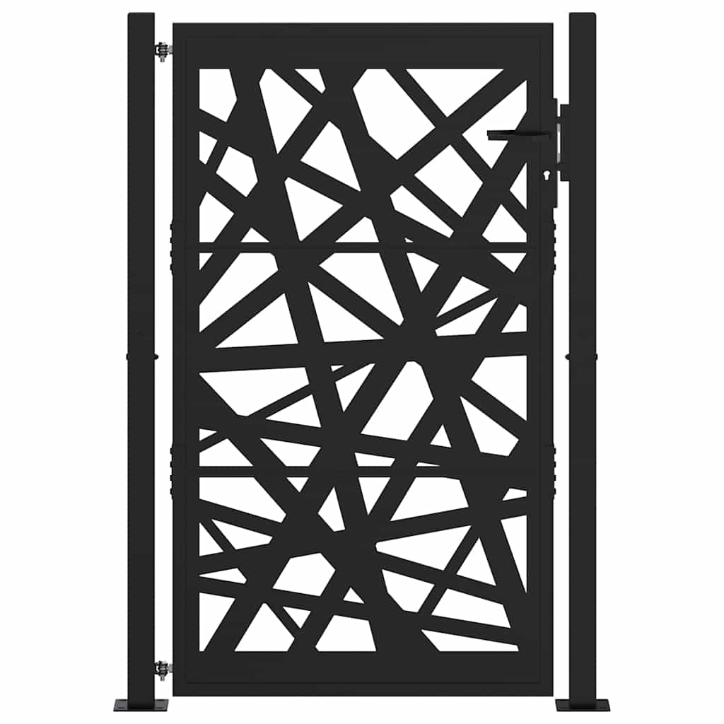 Zahradní branka černá 105x155 cm ocel design lehkou