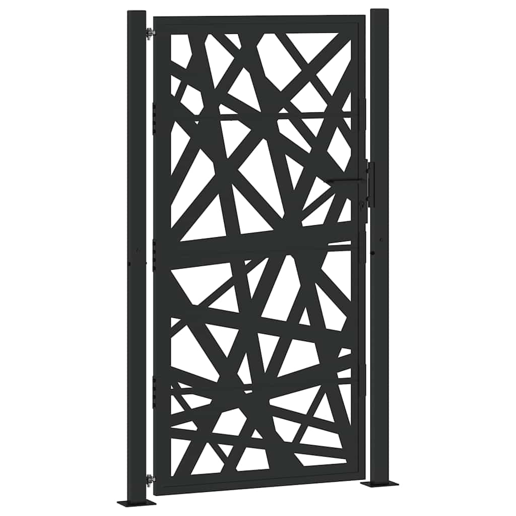 Zahradní branka černá 105x180 cm ocel design lehkou