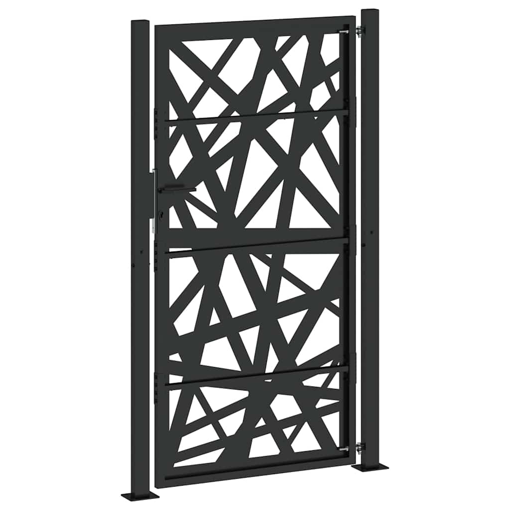 Zahradní branka černá 105x180 cm ocel design lehkou