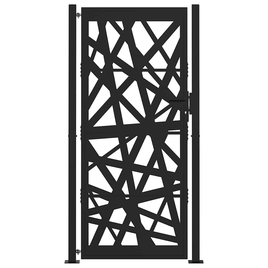 Zahradní branka černá 105x205 cm ocel design lehkou