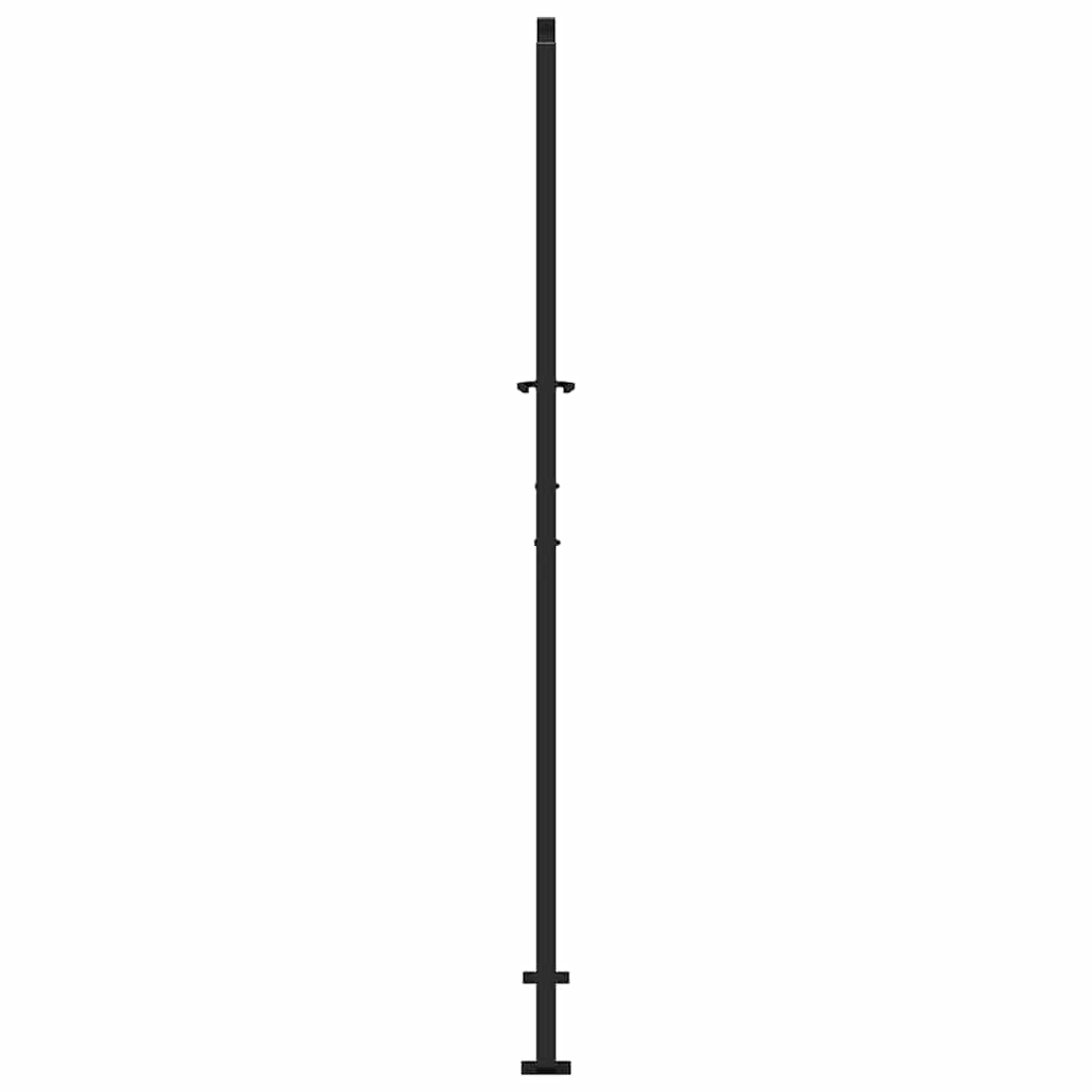 Zahradní branka černá 105x205 cm ocel design vlnek