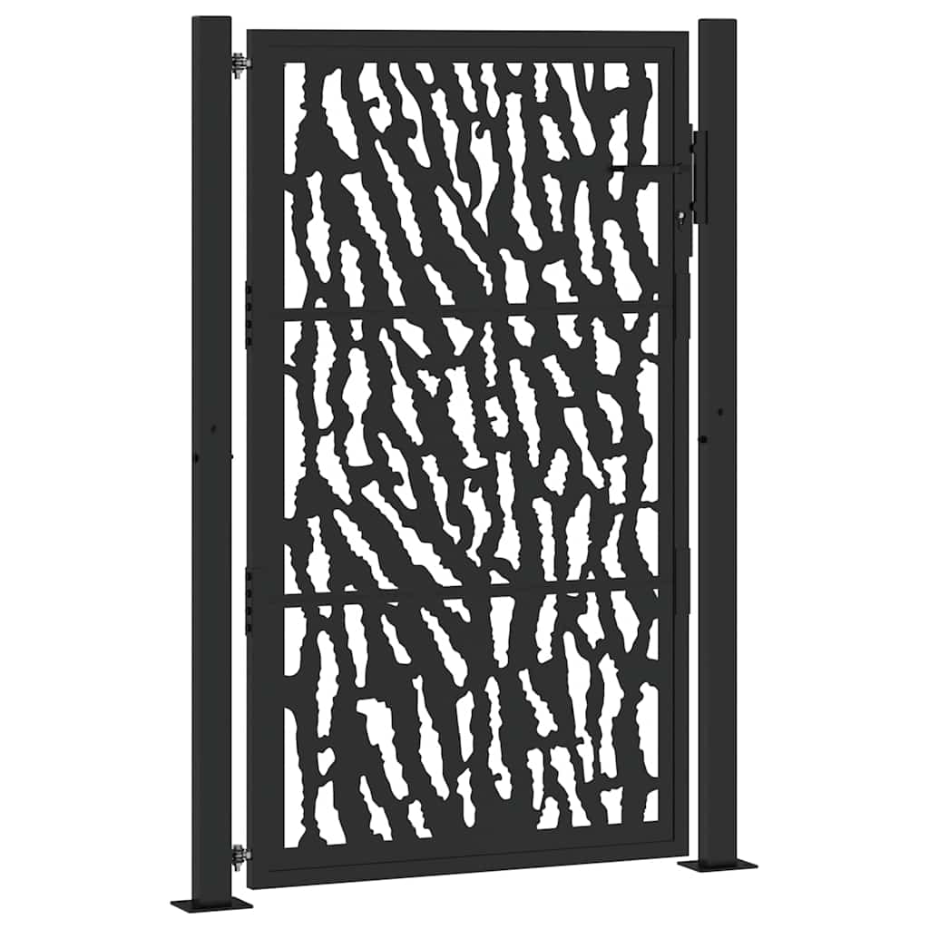 Zahradní branka černá 105x155 cm ocel design stopový