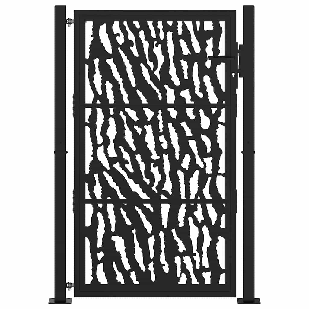 Zahradní branka černá 105x155 cm ocel design stopový