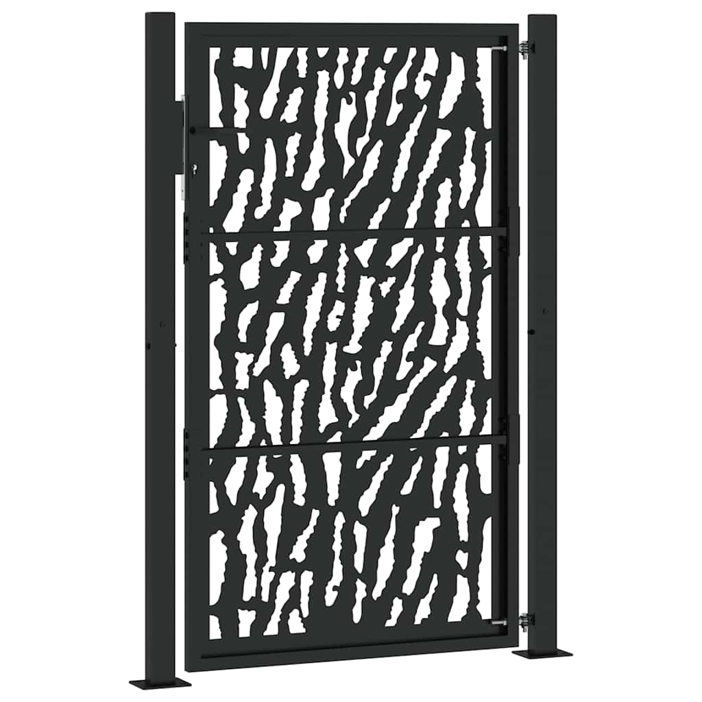 Zahradní branka černá 105x155 cm ocel design stopový