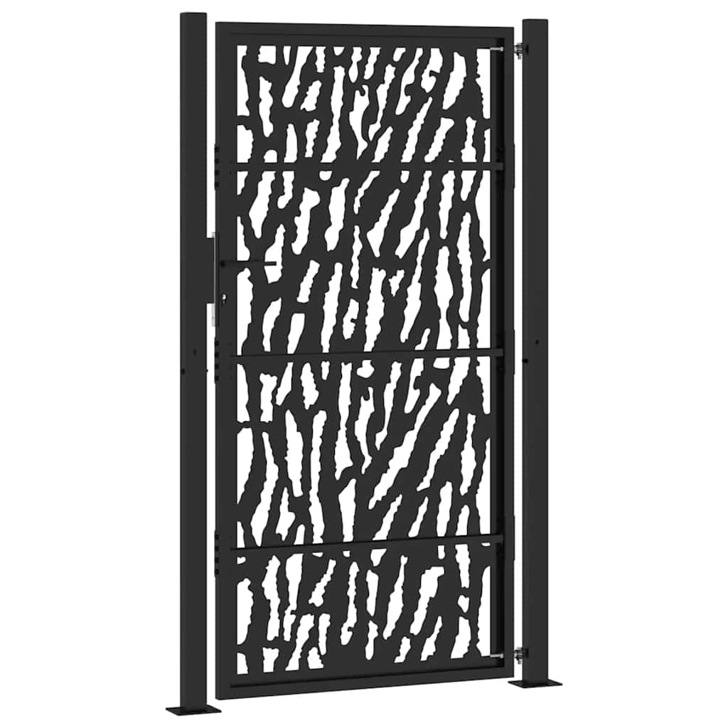 Zahradní branka černá 105x180 cm ocel design stopový