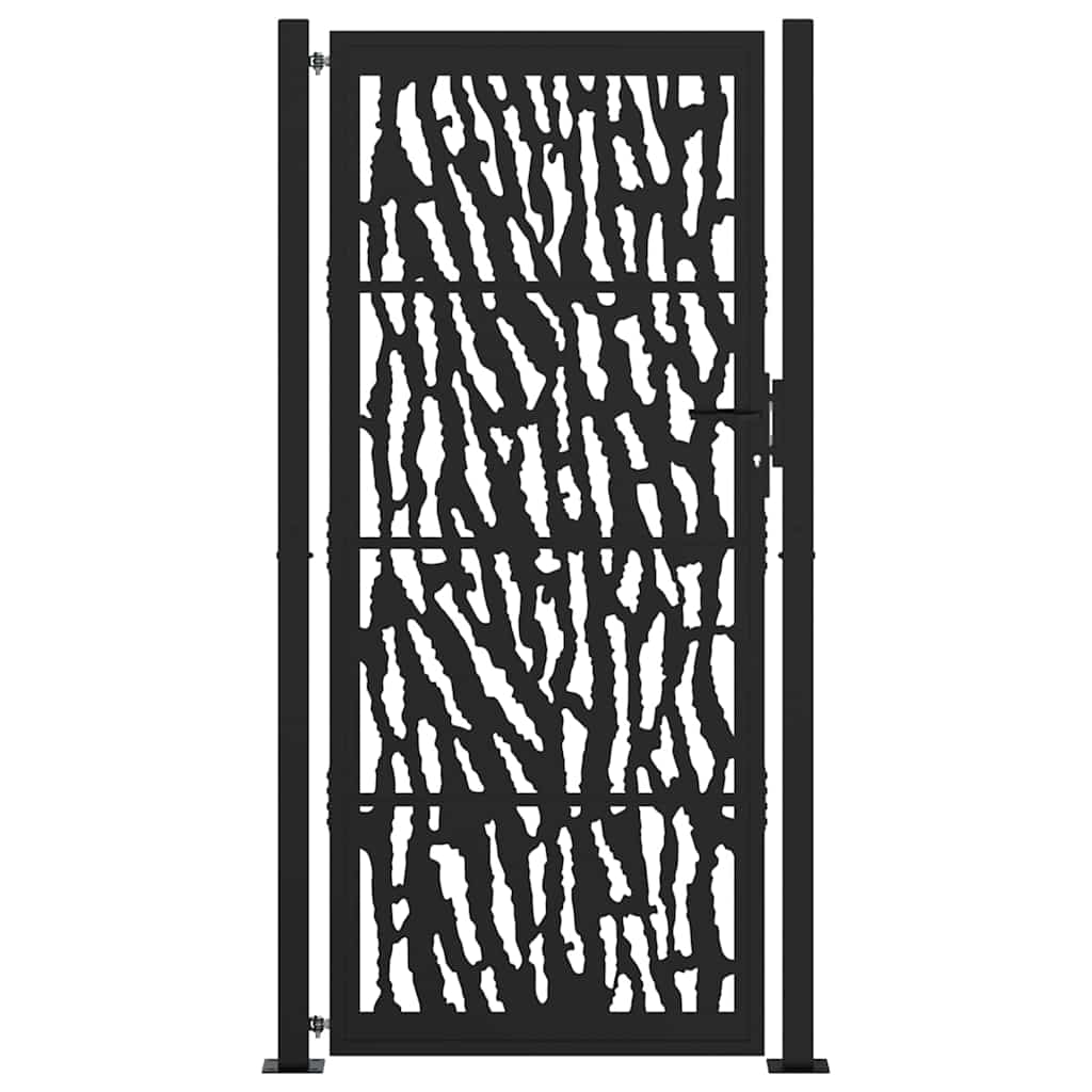 Zahradní branka černá 105x205 cm ocel design stopový