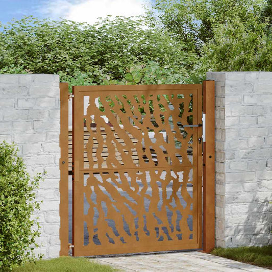 Zahradní branka 105x105cm klimaticky odolný ocel design stopový